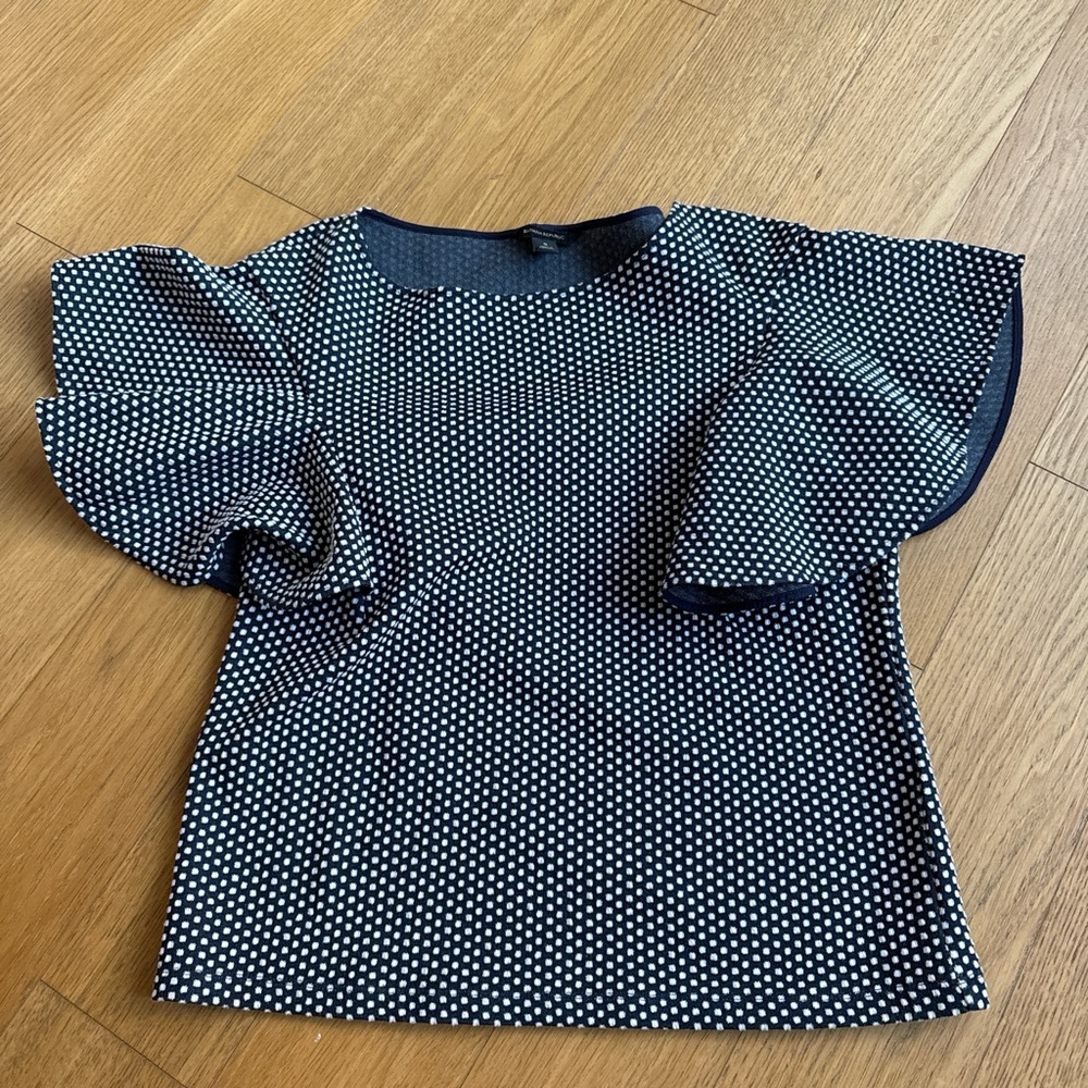Banana Republic Navy Polka Dot Top